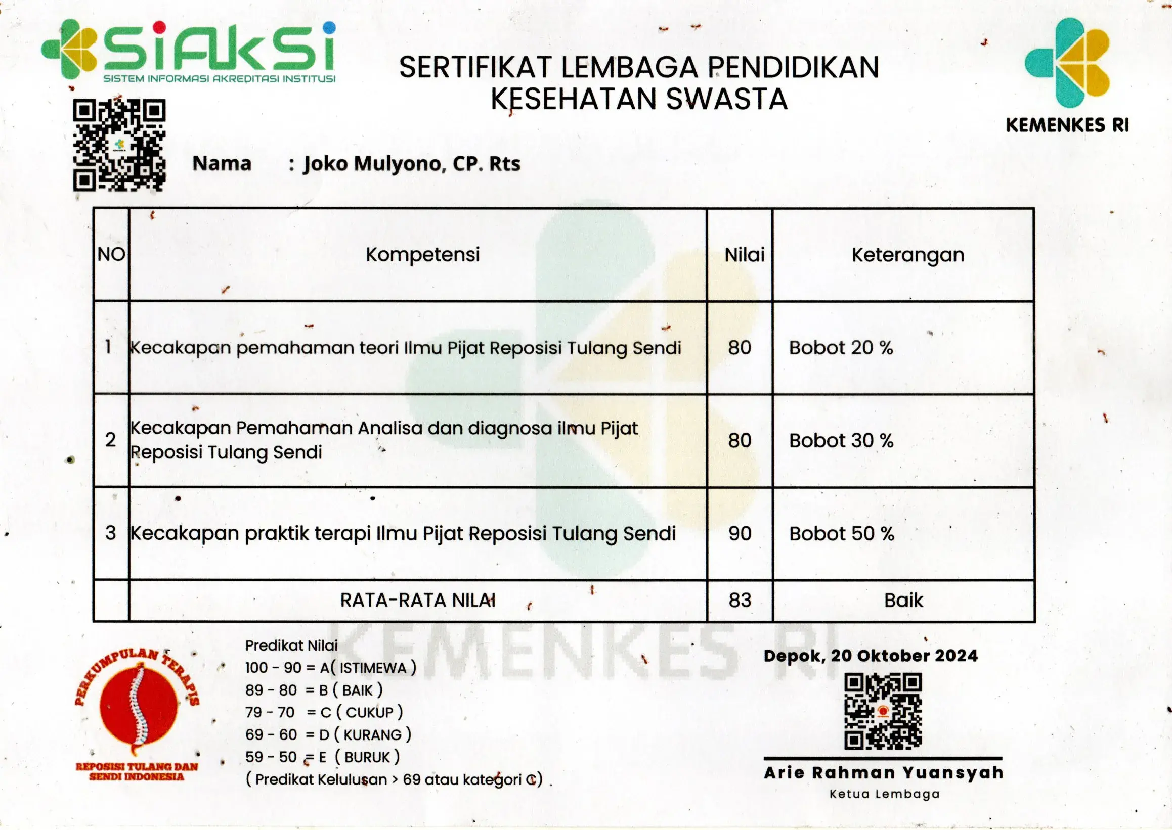 SERTIFIKAT KOMPETENSI KEAHLIAN NASIONAL INDONESIA