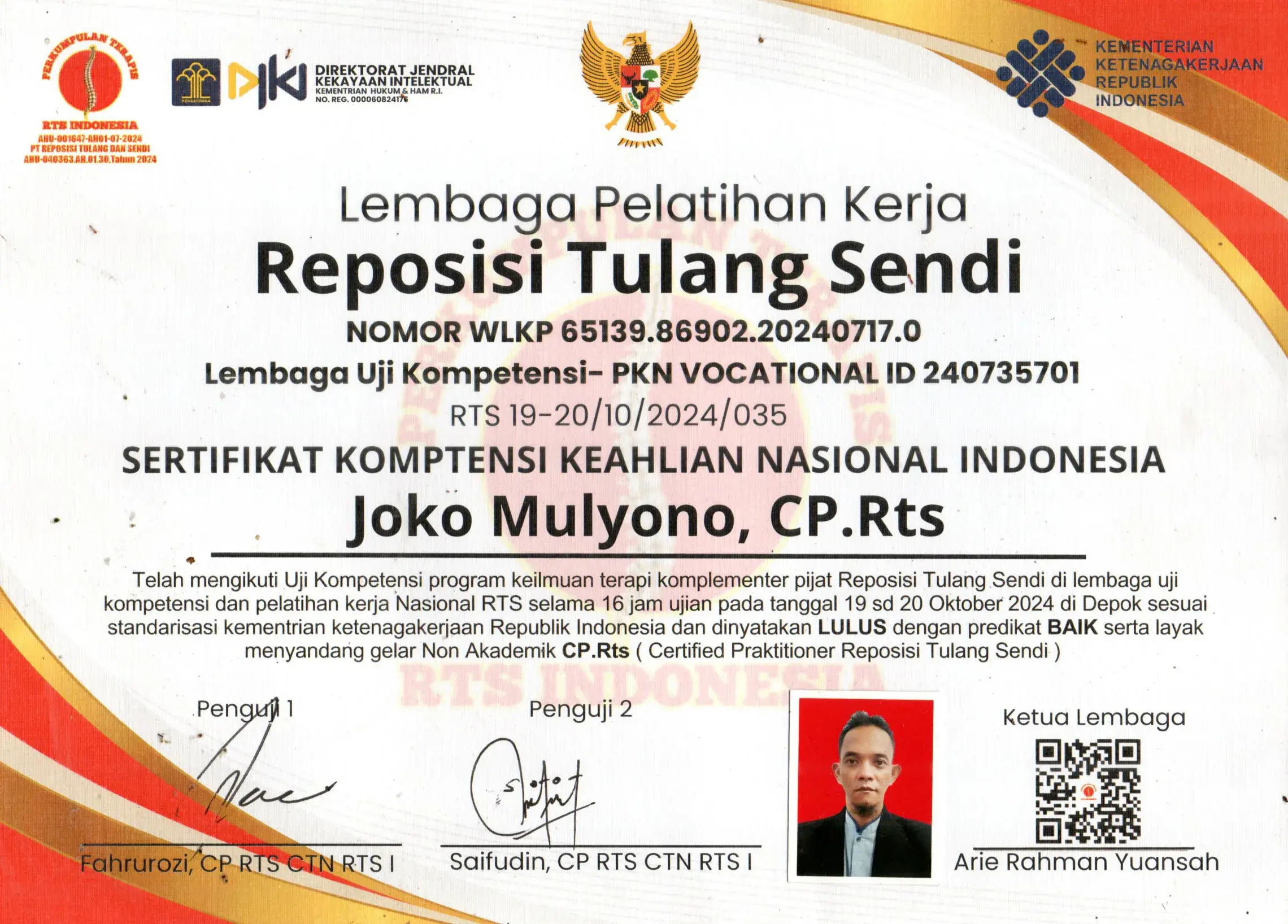 SERTIFIKAT KOMPETENSI KEAHLIAN NASIONAL INDONESIA