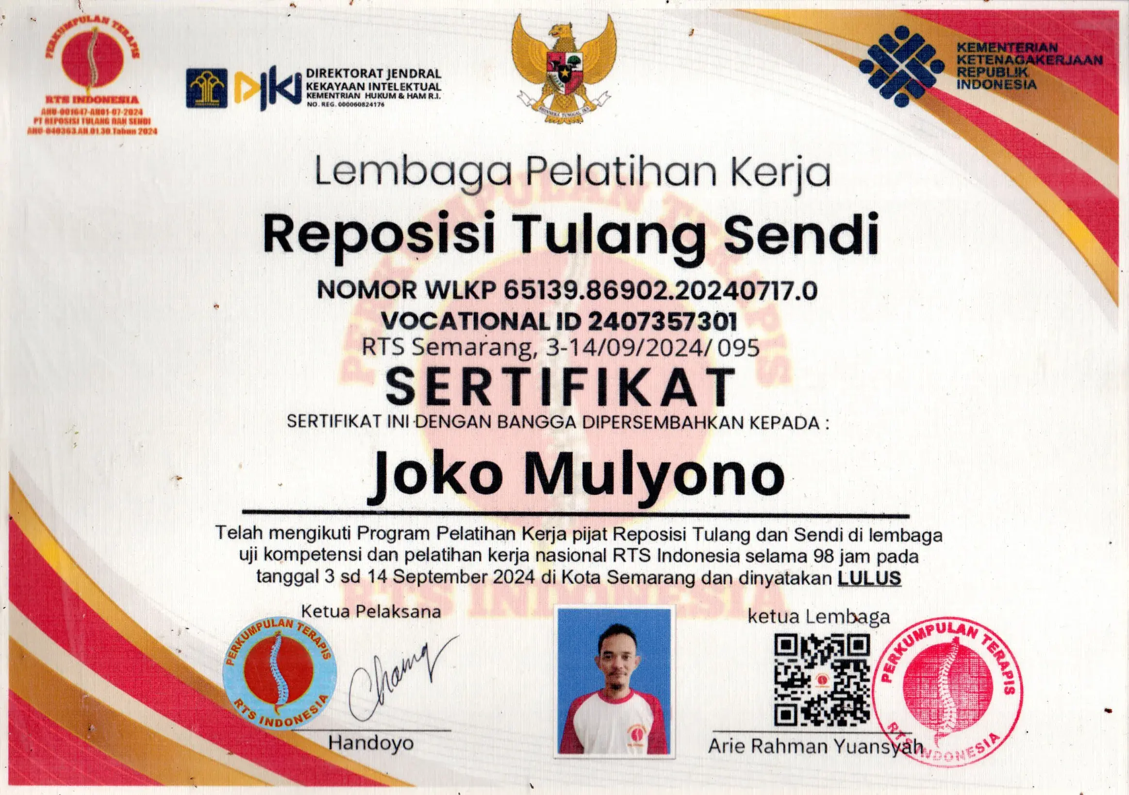 SERTIFIKAT PIJAT REPOSISI TULANG SENDI
