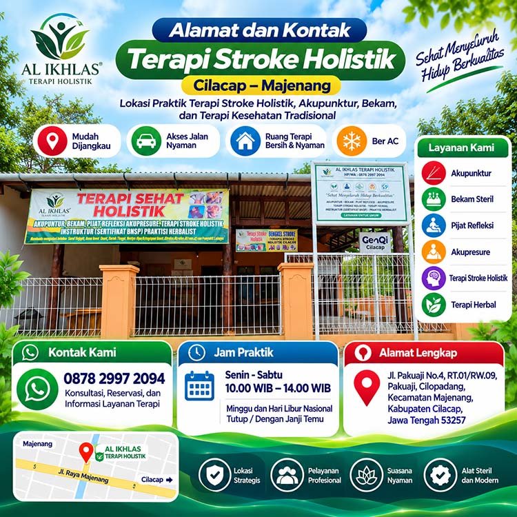 Alamat dan Kontak Terapi Stroke Holistik Cilacap.