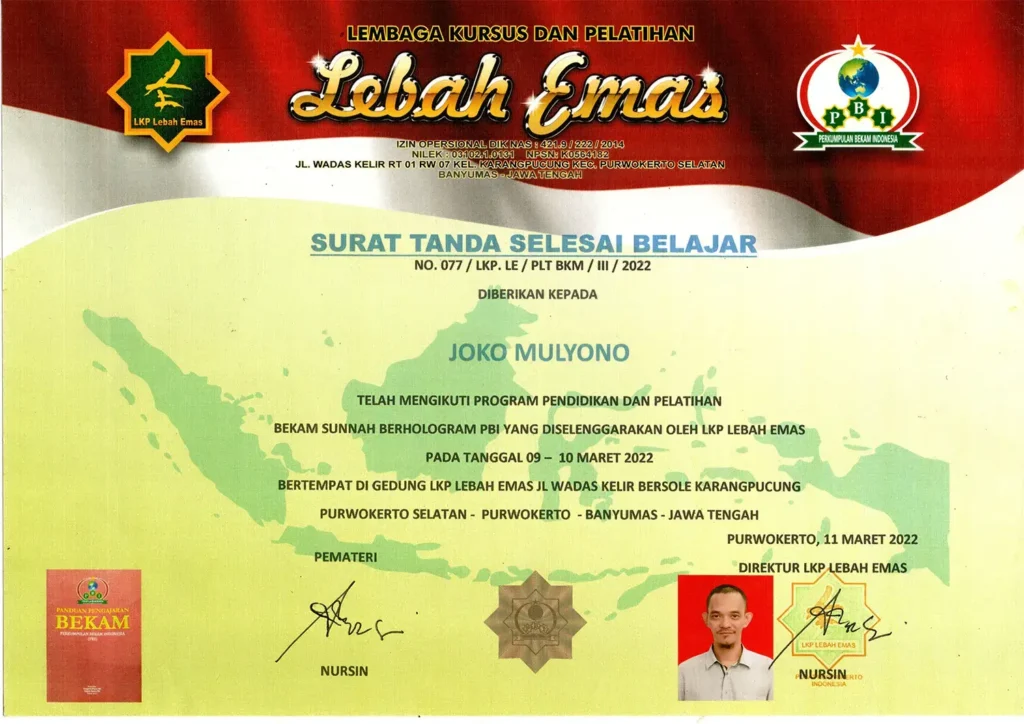 sertifikat ujian bekam